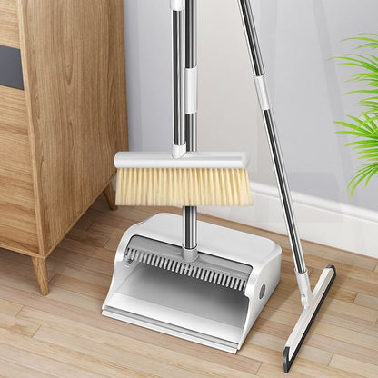 Stainless Steel Built-In Comb Rotating Broom 1