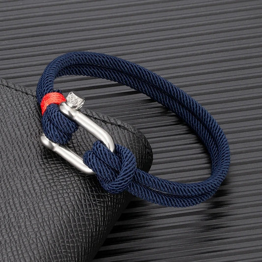 Luxurious Alchor Navy Shackle Bracelet 1