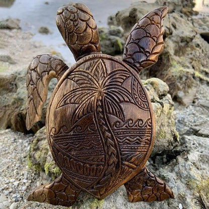 Hawaiian Turtle Woodcarving 1
