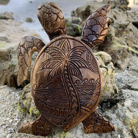 Hawaiian Turtle Woodcarving 1