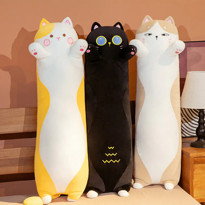 Cute Long Cat Stuffed Squish Plush Pillow 1