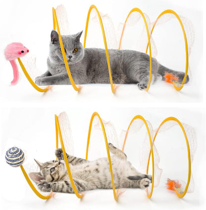 Cat Hunting Spiral Tunnel Toy 1