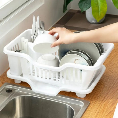 Double Layer Kitchen Dishes & Utensils Drying Organizer Rack 1
