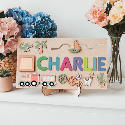 Personalized Wooden Animal Custom Name Puzzle 1
