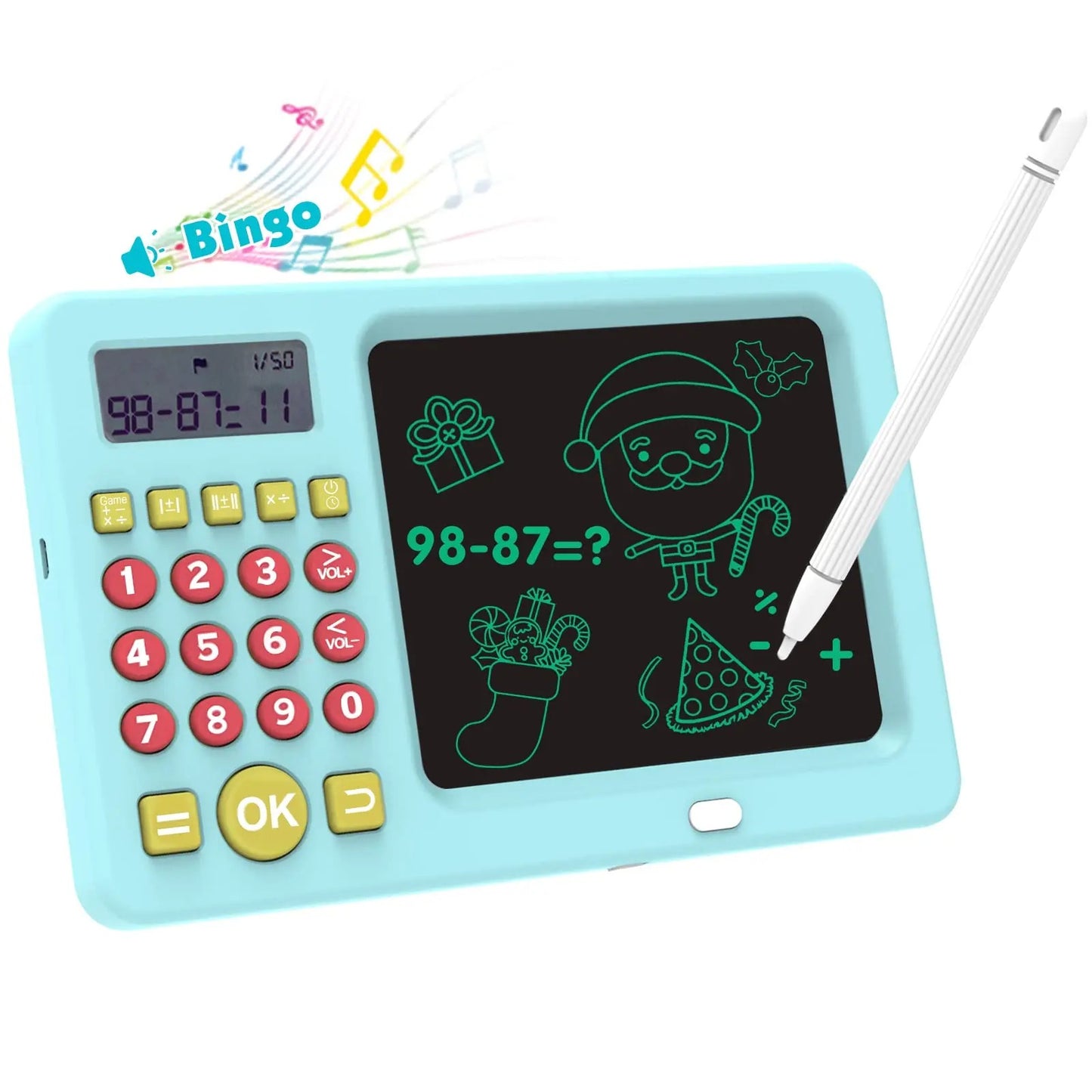 Magic LCD Writing Tablet with Math Games & Sound 1