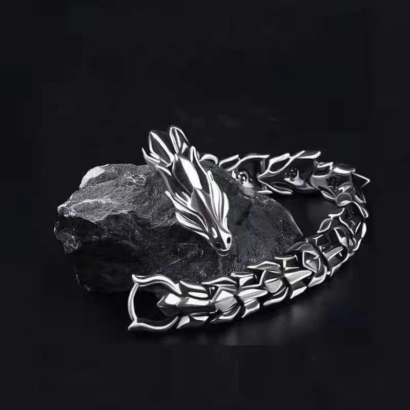 Mens Viking Dragon Keel Chain Link Bracelet 1