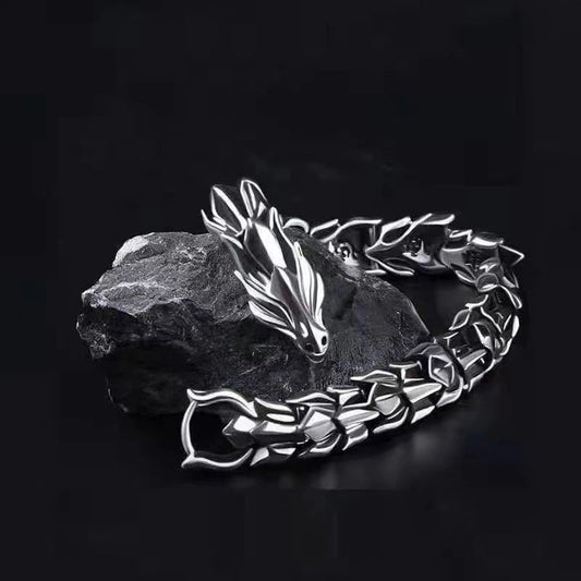 Mens Viking Dragon Keel Chain Link Bracelet 1