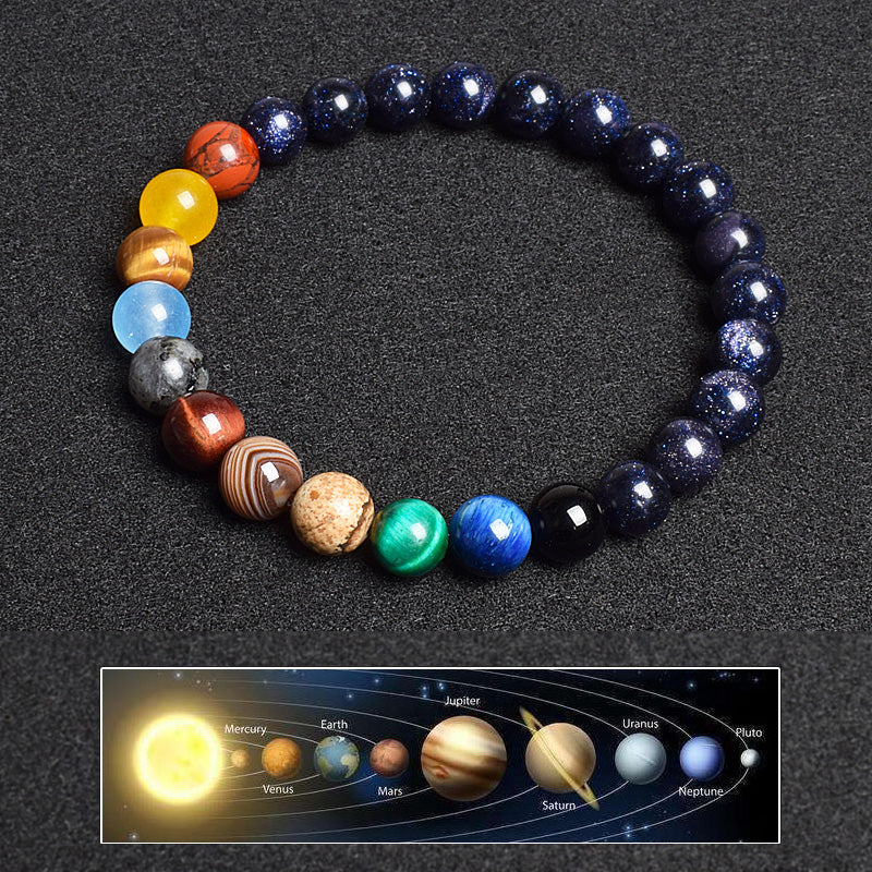 Solar System Planet Themed Natural Stone Bracelet 1