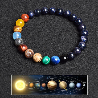 Solar System Planet Themed Natural Stone Bracelet 1