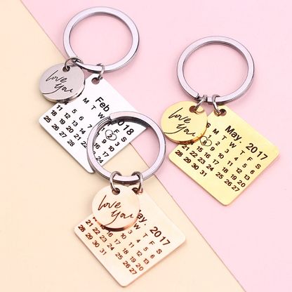 Personalized Calendar Keychain 1
