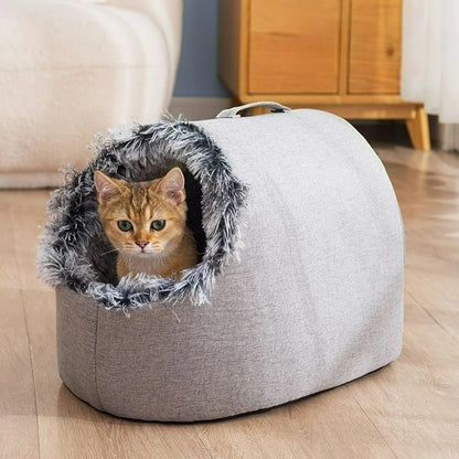 Winter Warm Pet Cave Bed 1
