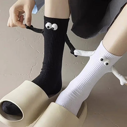 Funny Couple Magnetic Holding Hands Socks 1