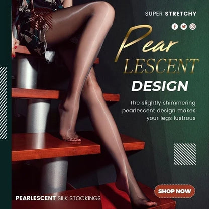 Pearlescent Silk Stockings Sexy Nylon Pantyhose 1