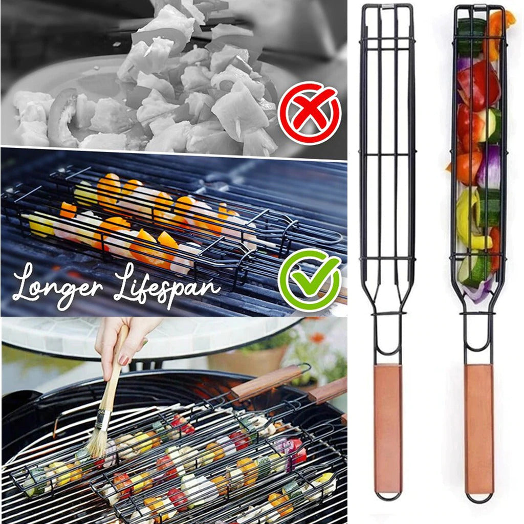 Easy Reusable Kebab Barbecue Basket 1