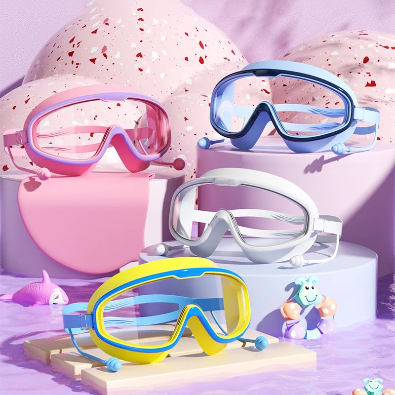 Children's Large Frame Waterproof And Anti-fog Swimming Goggles 1