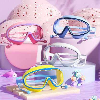 Children's Large Frame Waterproof And Anti-fog Swimming Goggles 1