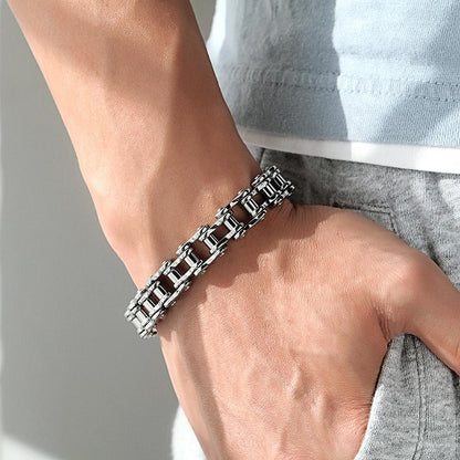Cool Stainless Steel Men's Biker Chain Bracelet 1