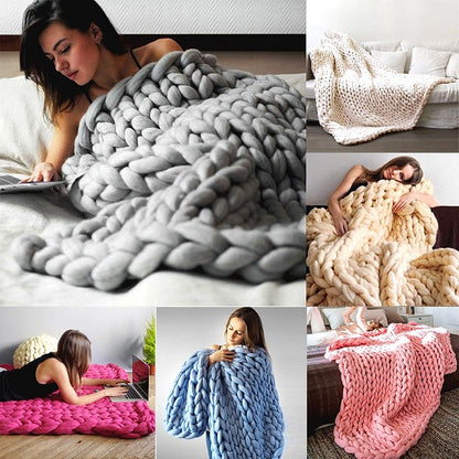 Handmade Chunky Knit Blanket 1