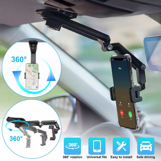 Rotatable and Retractable Car Phone Holder 1