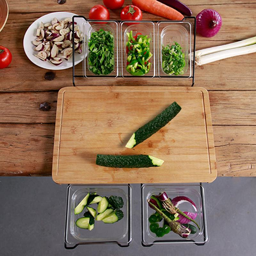 Bamboo Cutting Board With Storage Box 1