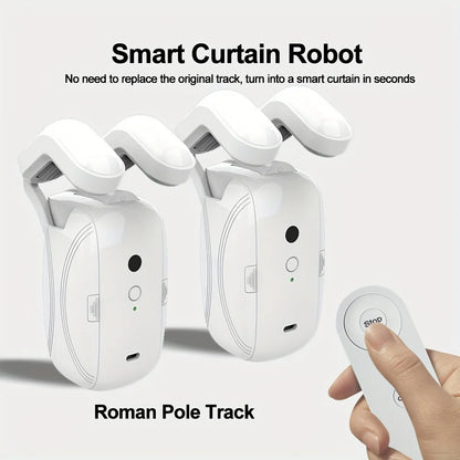 2PCS Smart Curtain Opener with Remote Control 1