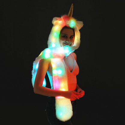 LED Unicorn Fur Hat 1