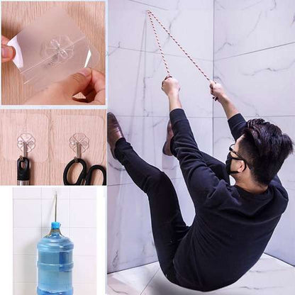 (8 Pack) Transparent Super Suction Wall Hooks 1