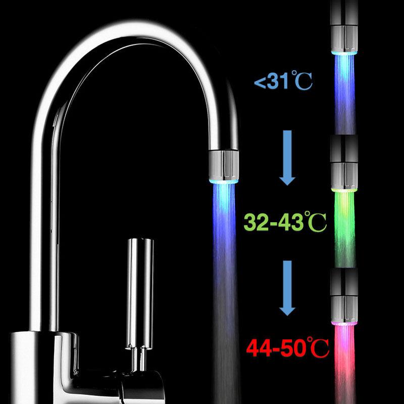 LED Colorful Glow Faucet Light 1