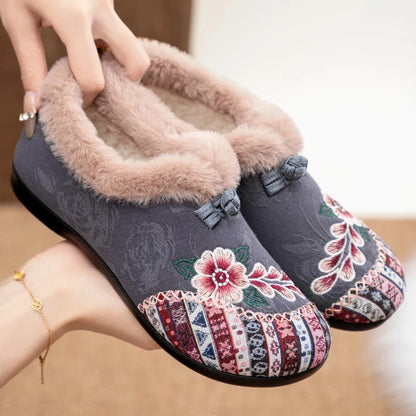 Cozy Embroidered Winter Slippers 1