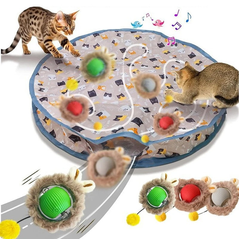 Furry Hide-N-Roll Interactive Cat Toy 1