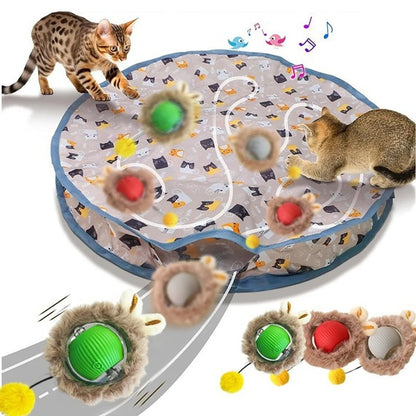 Furry Hide-N-Roll Interactive Cat Toy 1