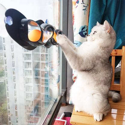 WINDOW MOUNTED TRACK BALL TOY FOR CATS 1