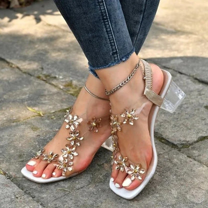Women's Butterfly Rhinestone Sandals 1