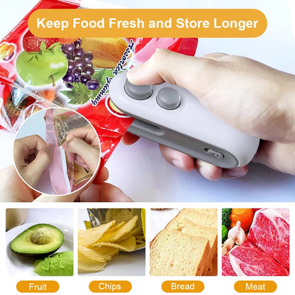 Mini Magnet USB Rechargeable Bag Sealer With Cutter 1