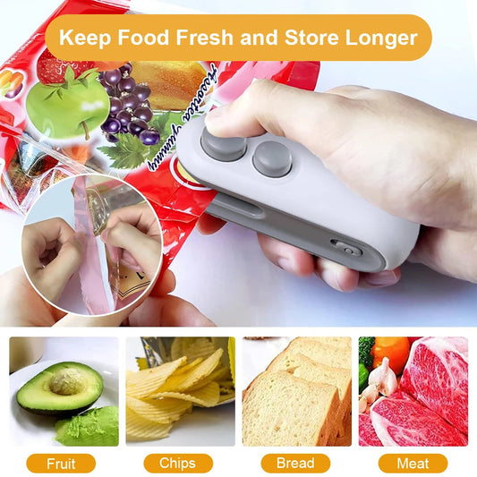 Mini Magnet USB Rechargeable Bag Sealer With Cutter 1