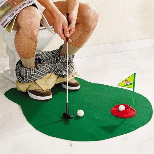 Potty Putter Toilet Putting Mat Golf Game for Bathroom 1