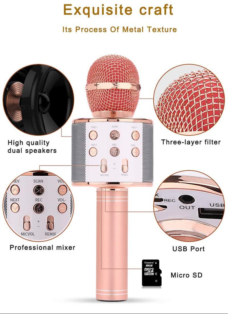 WIRELESS PORTABLE HANDHELD BLUETOOTH KARAOKE MICROPHONE 1