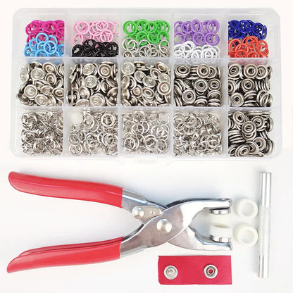 Snap Button Kit with Pliers – Complete Hand Press Set for Sewing, DIY Crafts, Clothes & Hats 1