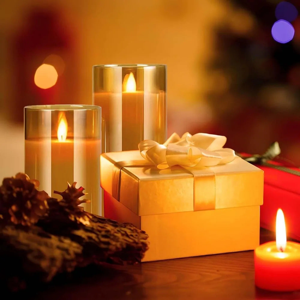 LED Acrylic Flameless Candles – LED Candles with Remote & Timer 1