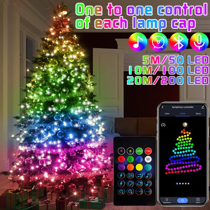 Christmas Tree RGB Lights Smart Bluetooth Control 1
