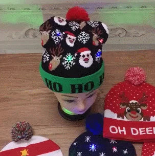 Christmas Theme LED Beanies 1