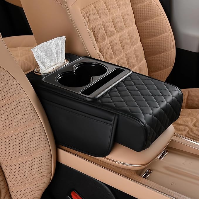 Pu Leather Car Armrest Box Mat 1