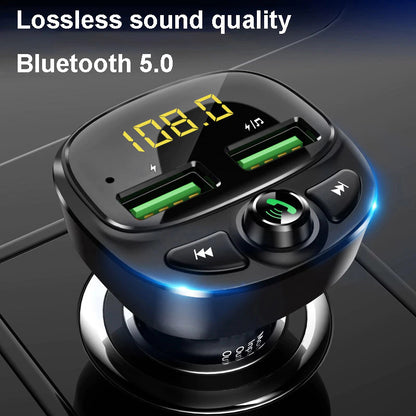 Car FM Transmitter Bluetooth 5.0 Dual USB Charger 1