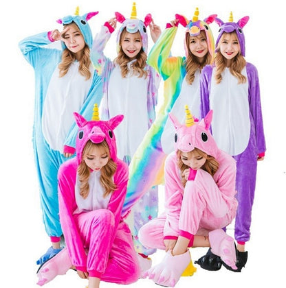 MAGICAL STARRY PURPLE & RAINBOW COLOR UNICORN ONESIE 1