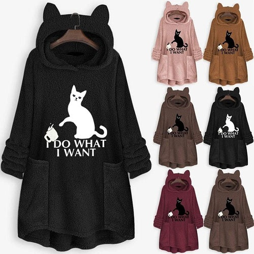 OVERSIZE HOODIE WITH CAT EARS 1