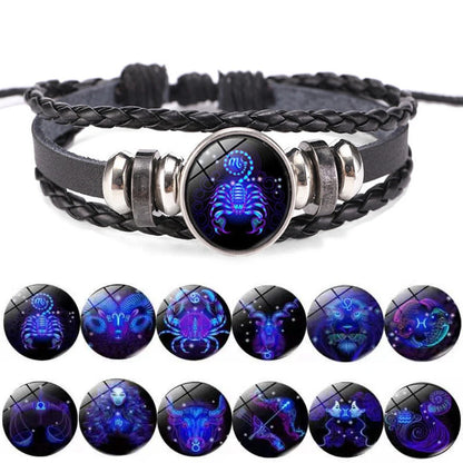 Constellation Zodiac Sign Charm Luminous Bracelet 1