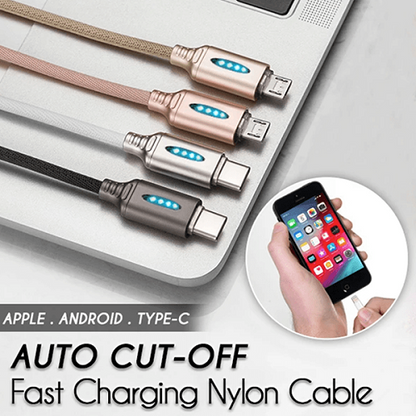 Auto Cut-off Fast Charging Nylon Cable 1