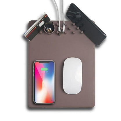 MULTI-FUNCTION ORGANIZER MOUSE PAD WITH WIRELESS CHARGING 1