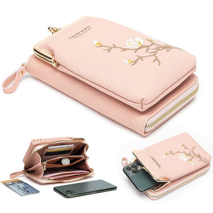 Women Sling Cross-Body Wallet with Mobile Cell Phone Holder 1