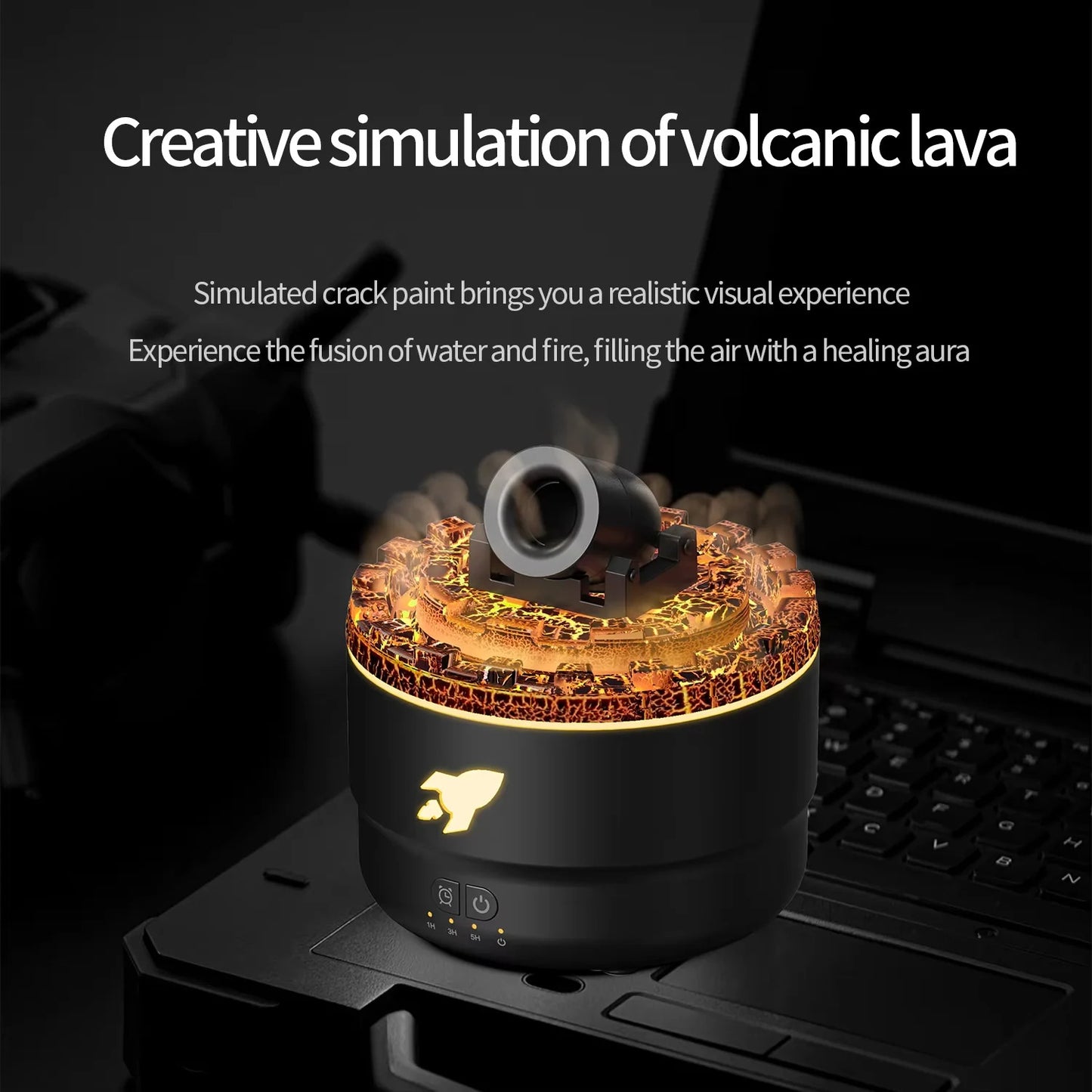 Volcanic crack light cannon aromatherapy humidifier 1